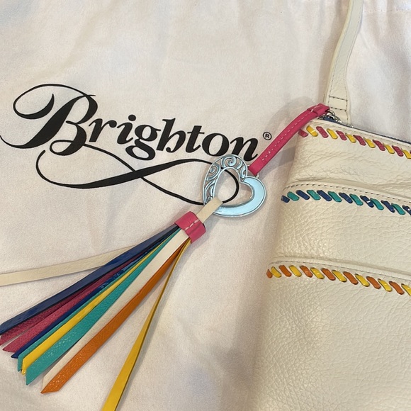 Brighton White Montego Messenger Bag - Picture 2 of 7